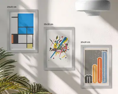 Gallery wall Abstracte compositie met geometrische vormen