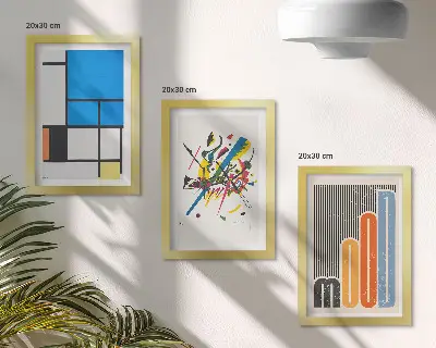 Gallery wall Abstracte compositie met geometrische vormen