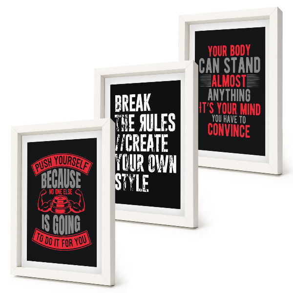 Gallery wall Motivatieslogans voor training en zelfontwikkeling