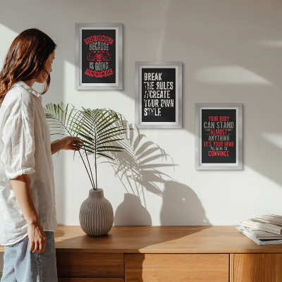 Gallery wall Motivatieslogans voor training en zelfontwikkeling