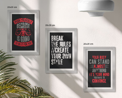 Gallery wall Motivatieslogans voor training en zelfontwikkeling