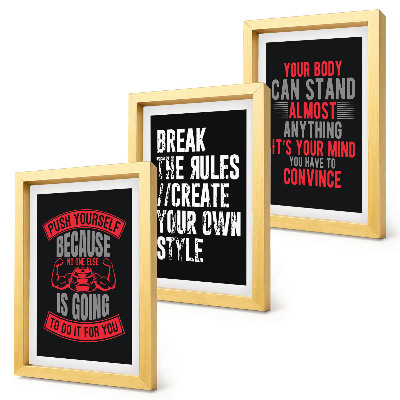 Gallery wall Motivatieslogans voor training en zelfontwikkeling
