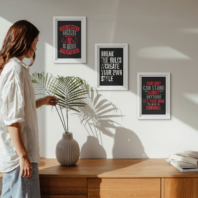 Gallery wall Motivatieslogans voor training en zelfontwikkeling