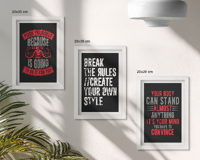 Gallery wall Motivatieslogans voor training en zelfontwikkeling