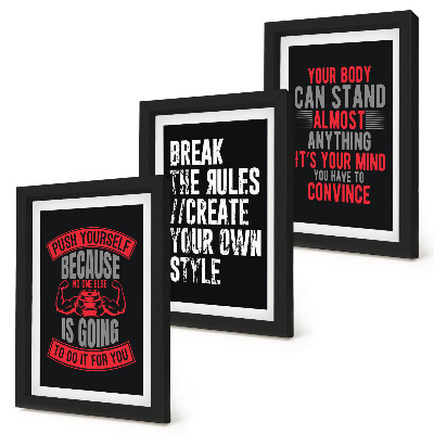 Gallery wall Motivatieslogans voor training en zelfontwikkeling