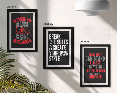 Gallery wall Motivatieslogans voor training en zelfontwikkeling