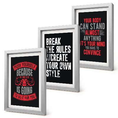 Gallery wall Motivatieslogans voor training en zelfontwikkeling