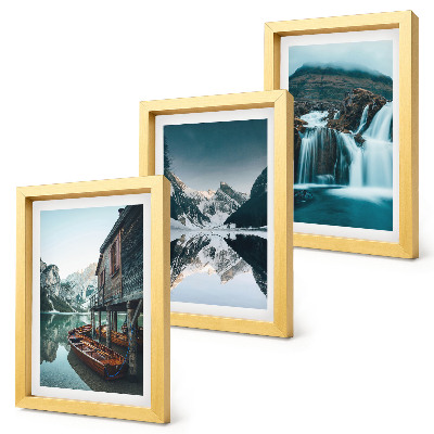 Gallery wall Berglandschappen met een waterval en een meer