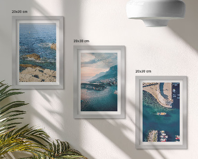 Gallery wall Uitzicht op zee met kliffen en berghavens