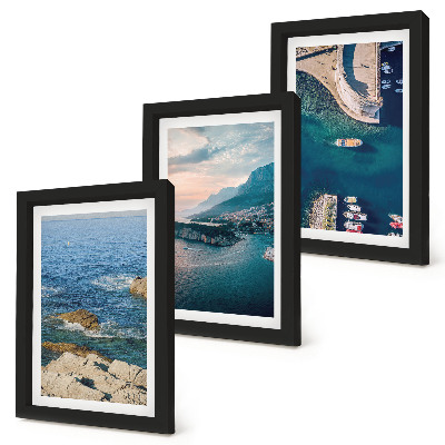 Gallery wall Uitzicht op zee met kliffen en berghavens