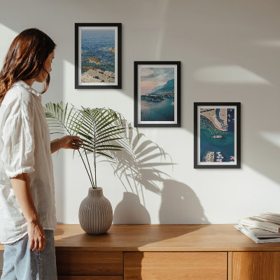 Gallery wall Uitzicht op zee met kliffen en berghavens