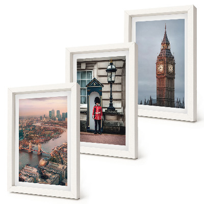 Gallery wall Uitzicht op Londen met de brug en de bewaker van de Big Ben.