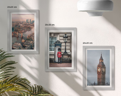 Gallery wall Uitzicht op Londen met de brug en de bewaker van de Big Ben.
