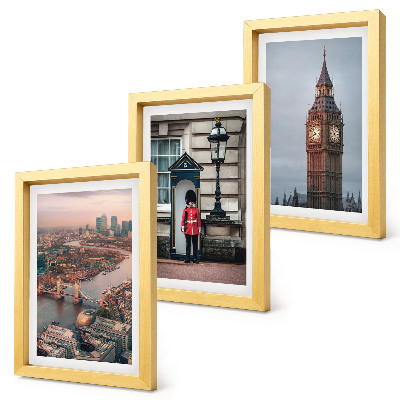 Gallery wall Uitzicht op Londen met de brug en de bewaker van de Big Ben.