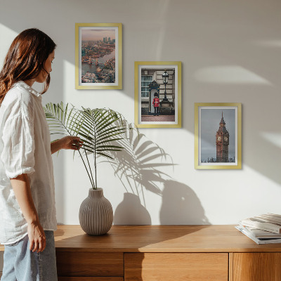 Gallery wall Uitzicht op Londen met de brug en de bewaker van de Big Ben.
