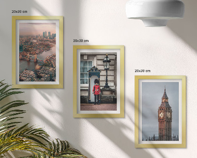 Gallery wall Uitzicht op Londen met de brug en de bewaker van de Big Ben.