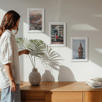 Gallery wall Uitzicht op Londen met de brug en de bewaker van de Big Ben.