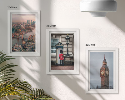 Gallery wall Uitzicht op Londen met de brug en de bewaker van de Big Ben.