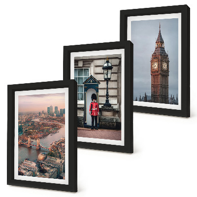 Gallery wall Uitzicht op Londen met de brug en de bewaker van de Big Ben.