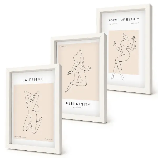 Gallery wall minimalistische posters met vrouwelijke silhouetten