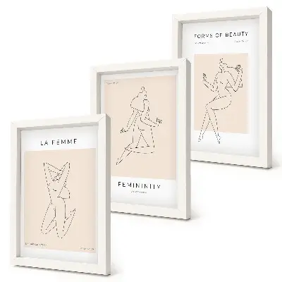 Gallery wall minimalistische posters met vrouwelijke silhouetten