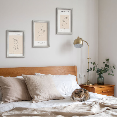 Gallery wall Lineaire silhouetten van vrouwen in minimalistische posters
