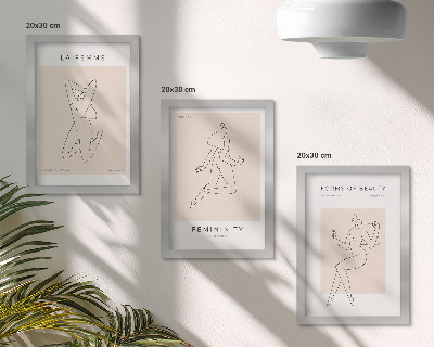 Gallery wall Lineaire silhouetten van vrouwen in minimalistische posters