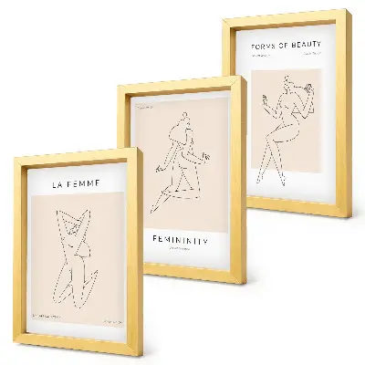 Gallery wall minimalistische posters met vrouwelijke silhouetten