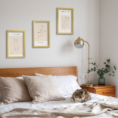 Gallery wall Lineaire silhouetten van vrouwen in minimalistische posters