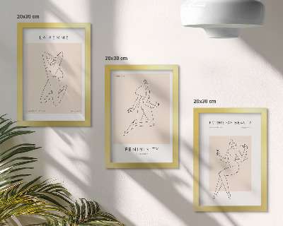 Gallery wall Lineaire silhouetten van vrouwen in minimalistische posters