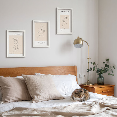 Gallery wall Lineaire silhouetten van vrouwen in minimalistische posters