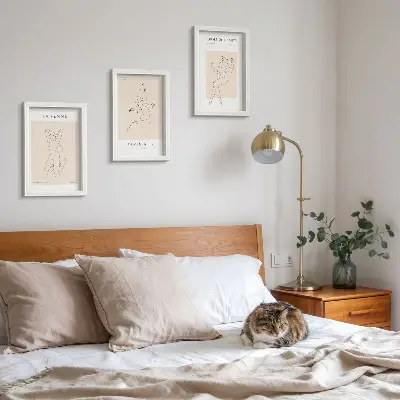 Gallery wall minimalistische posters met vrouwelijke silhouetten