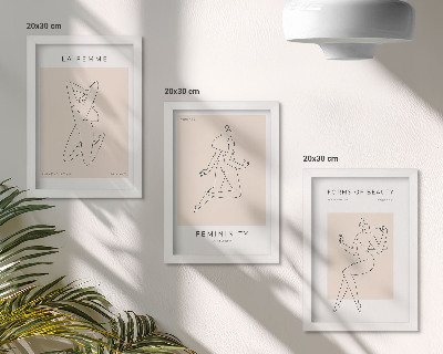 Gallery wall Lineaire silhouetten van vrouwen in minimalistische posters