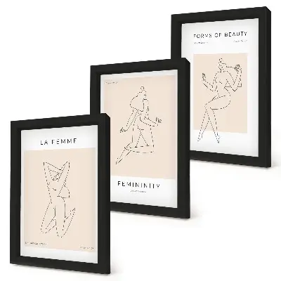 Gallery wall minimalistische posters met vrouwelijke silhouetten