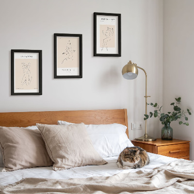 Gallery wall Lineaire silhouetten van vrouwen in minimalistische posters