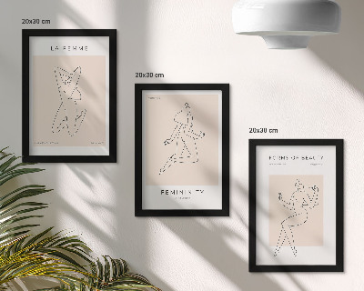 Gallery wall Lineaire silhouetten van vrouwen in minimalistische posters
