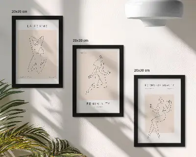 Gallery wall minimalistische posters met vrouwelijke silhouetten
