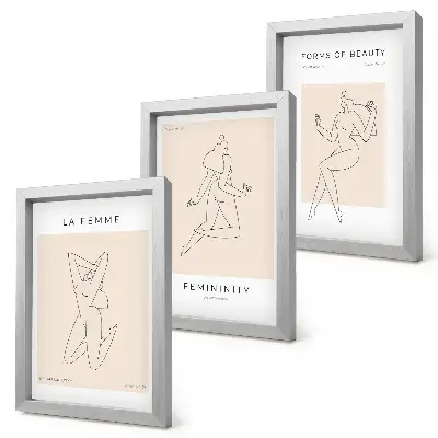 Gallery wall minimalistische posters met vrouwelijke silhouetten