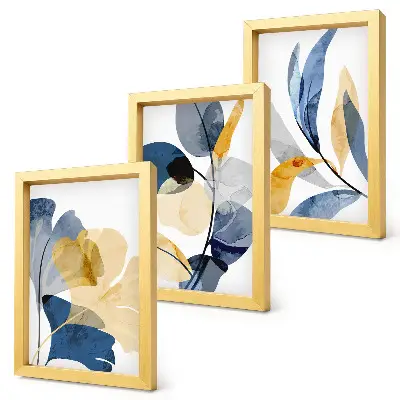 Gallery wall met plantenmotieven in aquarelstijl