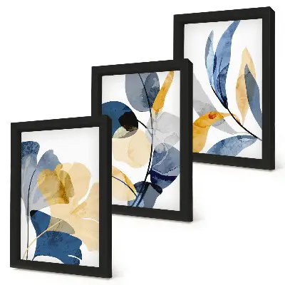 Gallery wall met plantenmotieven in aquarelstijl