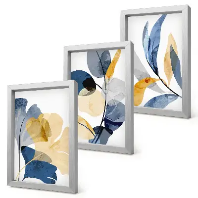Gallery wall met plantenmotieven in aquarelstijl