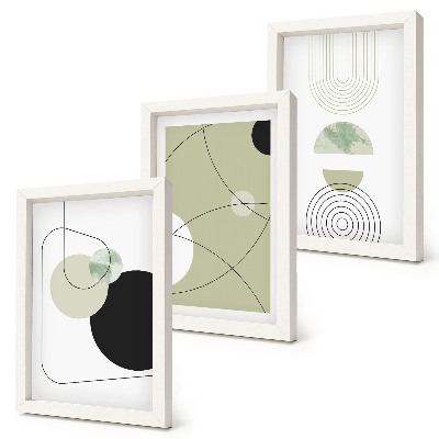 Gallery wall Abstracte vormen in ingetogen kleuren