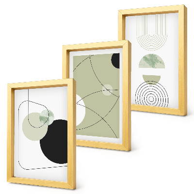 Gallery wall Abstracte vormen in ingetogen kleuren