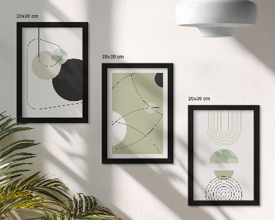 Gallery wall Abstracte vormen in ingetogen kleuren