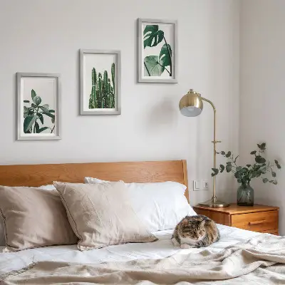 Tropische kamerplanten met esthetische bladeren voor aan de muur