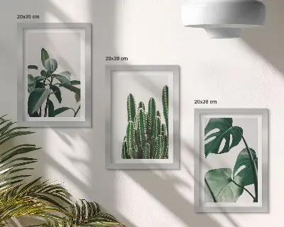 Tropische kamerplanten met esthetische bladeren voor aan de muur