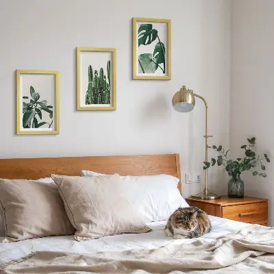 Tropische kamerplanten met esthetische bladeren voor aan de muur