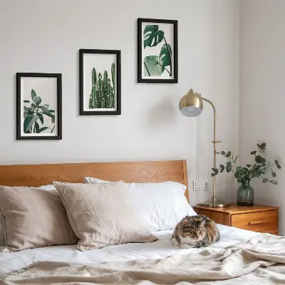 Tropische kamerplanten met esthetische bladeren voor aan de muur