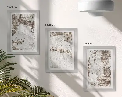 Gallery wall met abstracte patronen in wit- en bruintinten