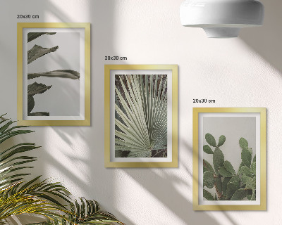 Gallery wall Bladeren van tropische planten in pastelkleuren